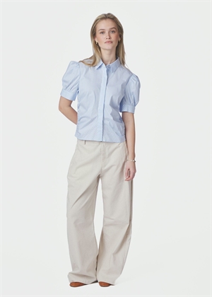 Frannie soft stripe skjorte Light Blue Neo Noir 